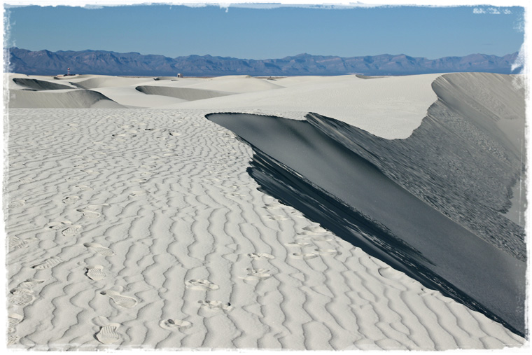 Нью-Мексико. Национальный парк White Sands - бескрайние барханы цвета мела и сметаны